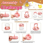 Bento Lunch Box with 8oz Soup Thermo,Kids Leakproof 4 Compartment Lunch Food Containers with Sauce Cup and Ice Pack,Kids Thermo Insulated Hot Food Jar and Lunch Bag for School,Trvael-Pink