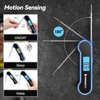 0.5 Sec Instant Read Meat Thermometer Digital with ±0.5℉ Precision, Food Thermometer for Cooking Kitchen Gadgets, Oven Grill Candy BBQ Essentials Accessories, Gifts for Him Dad Men Birthday, Blue