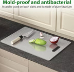 Katuchef Cutting Board, Katuchef Titanium Cutting Board, Cutting Boards, Stainless Double Sided Steel Cutting Boards for Cutting Meat Vegetable Fruit (15.4"L x 11"W)