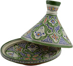 Moroccan Handmade Serving Tagine Exquisite Ceramic With Vivid Colors Traditional 12 inches Across XLarge