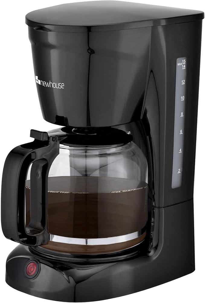 Newhouse Electric Coffee Machine NHCM-001-12, 12-Cup Coffee Maker with Auto Shut Off, Electric Pot with Metal Mesh Coffee Filter Basket, ETL Certified for Hospitality and Residential Use