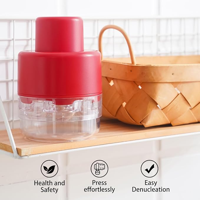 Cherry Pitter Multiple, Push Type Cherry Corer Multiple, Kitchen Cherry Jam 7 Holes Multi Pitter Tool, 7-in-1 Cherry Seed Remover Quick Portable Cherry Pitting Tool