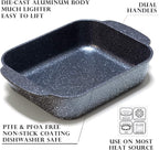 S·KITCHN Set of 3 Nonstick Roasting Pan Baking Dishes for Lasagna, Casserole and Bread Baking Pan, Large & Deep Lasagna Pan with Handles