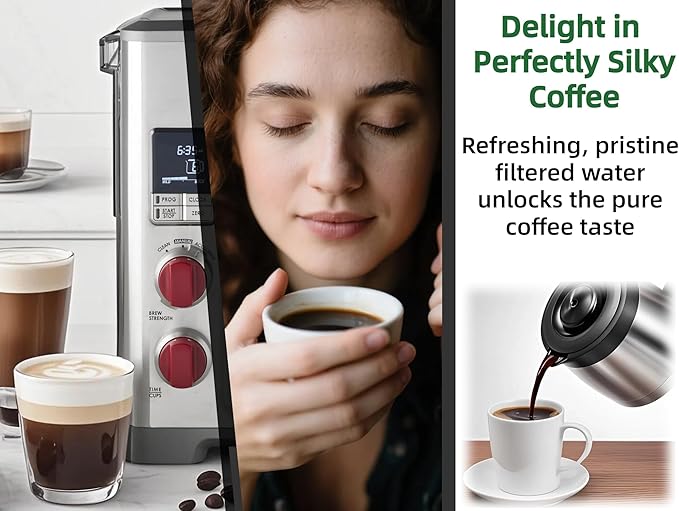 12 Pack WGCM350 Activated Carbon Water Filter Pods Replacement for Wolf Gourmet Coffee Maker System - Compatible with WGCM100S WGCM110S WGCM120S