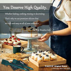 Walfos Silicone Basting Pastry Brush, 2 Size Pastry Brush Set, Perfect for BBQ Grill Kitchen Cooking, BPA Free and Dishwasher Safe, 2 Pcs (Ink Green)