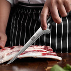 Fillet Knife 7 Inch, Razor Sharp Boning Knife for Meat Poultry Chicken Cutting, Japanese High Carbon Powder Steel Fish Knives with Flexible Blade and Pakkawood Handle