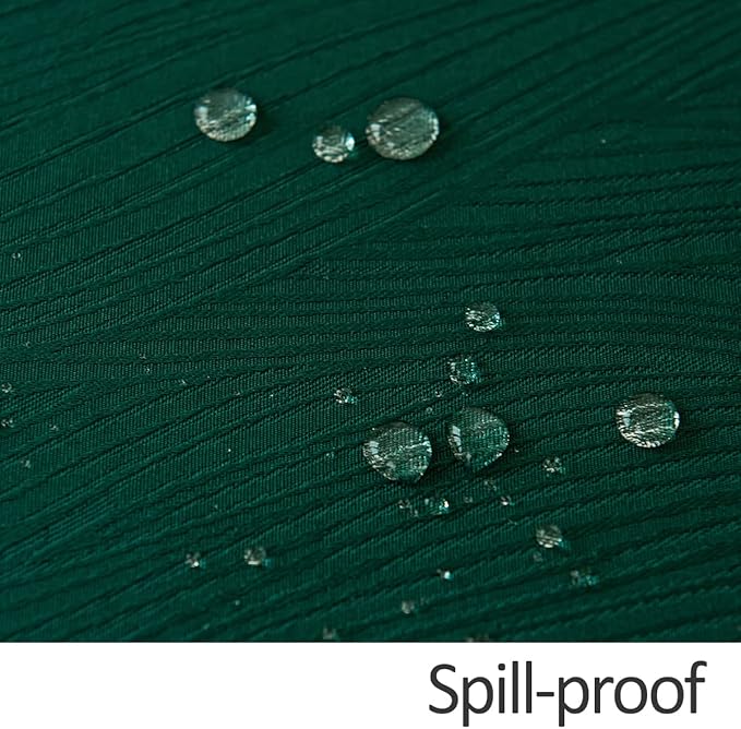 maxmill Christmas Hunter Green Tablecloth, Spill-Proof and Water Resistance Heavy Weight Soft Table Cloth for Christmas, Holiday and Family Gatherings, Dinner Square 60 x 60 Inch, Hunter Green