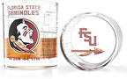 Greenline Goods – Florida State University Seminoles College Whiskey Glasses (Set of 2), 10 oz – Full-Color Logo + Campus Map