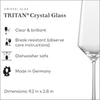 ZWIESEL GLAS Pure Champagne Glass (Set of 4), Champagne Flutes with Effervescent Point, Dishwasher-Safe Tritan Crystal Glasses, Made in Germany (10 Ounce)