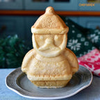 CHEFMADE Christmas Cake Pan, 7.5 Inch Non-Stick Santa Claus Cake Bread Bakeware for Oven Baking (Champagne Gold)