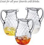 Amazing Abby - Bubbly Whirly - Plastic Pitcher (64 oz, 2 Quart), Clear Water Pitcher with Lid, Fridge Jug, BPA-Free, Shatter-Proof, Great for Iced Tea, Sangria, Lemonade, Juice, Milk, and More