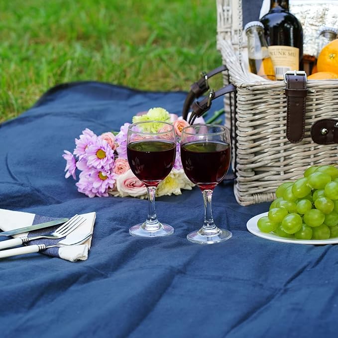 Picnic Basket Sets for 2 Persons with Insulation Cooler,Waterproof Picnic Blanket, Tableware for Family,Party,Outdoor Living,Camping Gift