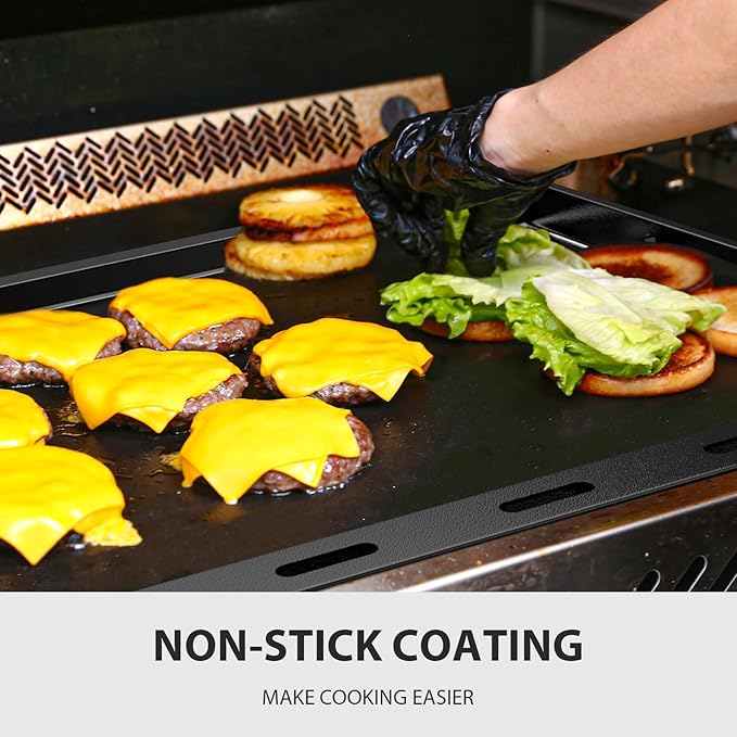 Utheer Ceramic Full-Size Griddle Insert for Weber Searwood 600/600 XL Grills and Large Spirit Series Grill, Spirit I&II 300 Series, for Weber 6787 7638– Nonstick, Easy Clean, Even Heat for Outdoor BBQ