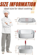 Deep Fryer Pot 18QT | Fish Fryer Pot with Basket | Heat-Resistant Silicone Handles | Lid & Fryer Tong & Thermometer | Outdoor Fryer Pot for Frying Fish, French Fries, Chicken Wings | Foldable Aluminum