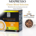 Mixpresso Espresso Machine Bundle with Nespresso Compatible Capsules, Italian Roasted Coffee and Capsule Spinning Carousel Holder - Compact Home Coffee Set, One-Touch Operation