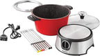 Starfrit The Rock Electric Fondue 13PC Set - 3L - Nestable Components - Quick Release Magnetic Cord - 1500W
