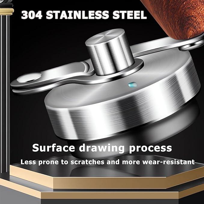 Manual Coffee Grinder, Stainless Steel Body Coffee Bean Grinder, Adjustable Ceramic Conical Mill,Foldable Handle Portable Coffee Grinders