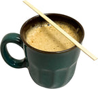 2000 Count | KingSeal Individually Paper Wrapped Bamboo Coffee Stir Sticks, 5.5 Inch, Square End, 100% Renewable and Biodegradable - 4 Boxes x 500 Stirrers