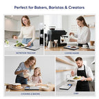 Dual Platform Food Kitchen Scale with 0.1g/0.001oz High Precision, 15kg/33lb Bakery Scale, Dual Accuracy Kitchen Scale for Sourdough Bread, Baking and Cooking with 7 Unit Tare and Totalizer