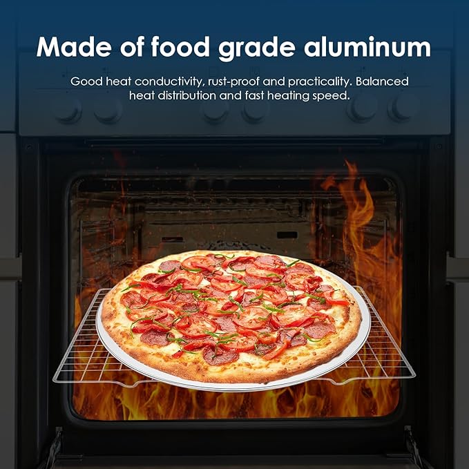 3Pcs Pizza Tray 12 inch Pizza Screen Non Stick Pizza Oven Tray Temperature Resistant Pizza Mesh Baking Tray Reusable Pizza Mesh Pan for Baking Oven Home Restaurant