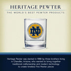 Heritage Pewter Notre Dame Double Old Fashion | Double Rocks Glass 14 OZ for Liquor | Expertly Crafted Pewter Glass