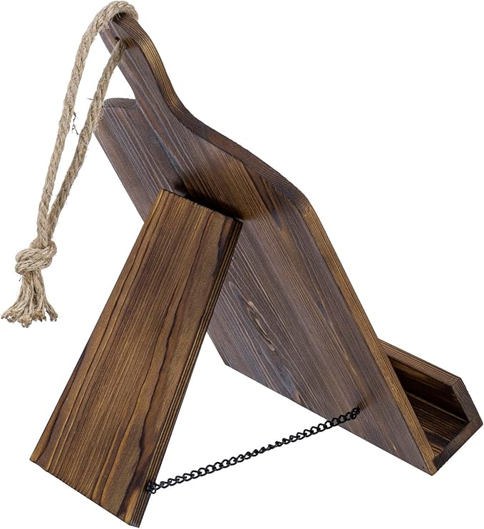 MyGift Cookbook Stand Recipe Book Holder with Brown Wood Cutting Board Design, Cookbook Holder for Countertop Display