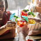 Heat-Resistant Drinking Glasses Set of 6 Double Fashioned Glass Lowball Tumblers 13.8oz Made From Premium Borosilicate All Crystal-Clear Water Cups (High borosilicate, Lowball)