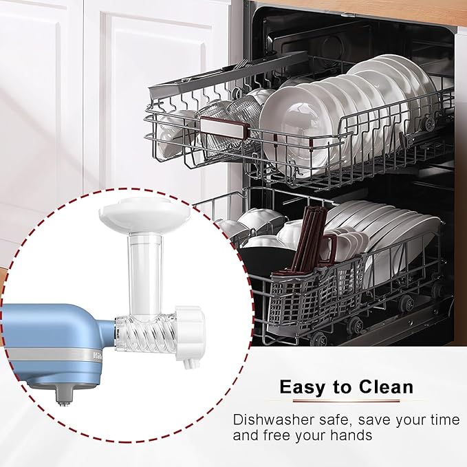 Ice Cream Maker Attachment for KitchenAid Stand Mixers, Dairy Free Frozen Fruit Soft Serve Ice Cream Machine Compatible with KitchenAid and Cuisinart, for Making Yogurt/Natural Desserts/Gelato