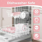 LUXEAR Divided Serving Tray with Lid and Handle Snack Box Charcuterie Container Dishwasher Safe 8 Compartment Snack Platters Portable Organizer for Candy, Snacks, Picnic, Party&Travel(2p pink)