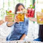 9 Pack Plastic Drinking Glasses, 12 Oz Unbreakable Acrylic Water Tumblers, Reusable Shatter-Proof Clear Glasses, Whiskey Drinkware Cups Set for Party Kitchen, Iced Water Tea Coffee