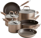 Anolon Advanced Home Hard Anodized Nonstick Cookware/Pots and Pans Set, 9 Piece - Bronze