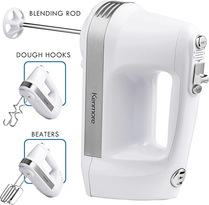 Kenmore 89109 5-Speed Hand Mixer in White