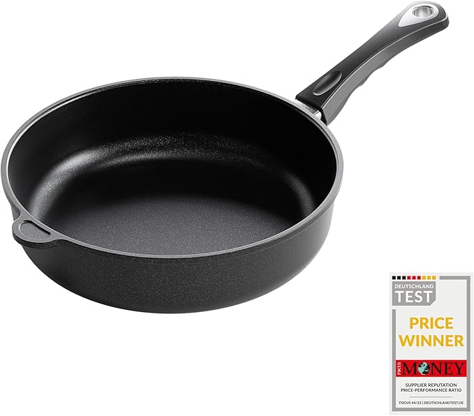 AMT Gastroguss The World´S [.] Casserole Frying pan for Induction, Diameter 28 cm, Height 7 cm, die-cast Aluminium, Lotan® Non-Stick Coating, for Fat-Free-Frying, AMZN-I-728-US