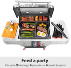 Utheer Ceramic Grill Griddle Insert for Geneis II Grills, Griddle Insert for Weber 7599, Fits Weber Genesis II 300/600 & Genesis 300 (2025+), Nonstick Griddle, Easy Clean, Rust-Resistant