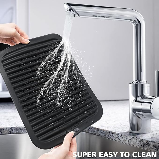 Silicone Trivets for Hot Pots and Pans, 3 Pack Heat Resistant Pot Holders for kitchen Large Silicone Trivet Mat for Hot Dishes, Black Hot Pads for Kitchen Counter, Hot Mats Spoon Rest, 9 * 12 Inches