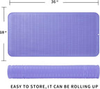 Silicone Dish Drying Mat for Multiple Usage,Easy clean,Eco-friendly,Heat-resistant Silicone Mat for Kitchen Counter or Sink,Refrigerator or Drawer Liner Light Purple 5XL 36inches x 18inches