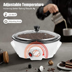 800W Electric Coffee Roaster Machine Upgrade Household Coffee Bean Roasting Baking Machine 500g Capacity Roasted Pecans Machine with Timer 0-240℃ Temperature Adjust for Home Use