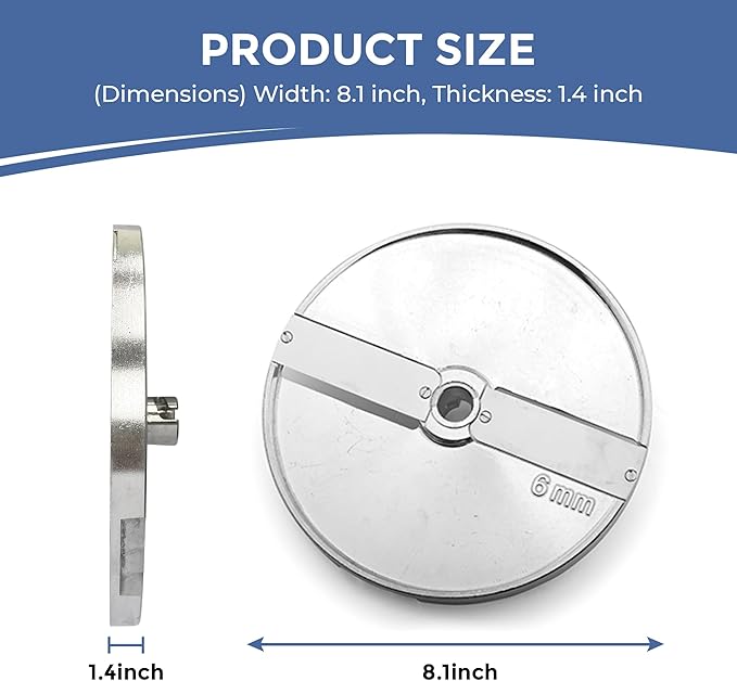 TK Universal Disc Replacement for Half and Round Hopper - Vegetable Chopper - Slicer 6mm for Slicing