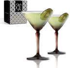 Rituals Martini Glasses Set Cocktail Glass Set Premium Glassware Set, for Bar Martini, Cosmopolitan, Gimlet, Gin, and Cocktails, Fancy Manhattan Glasses, Martini Glasses Set of 2-8oz