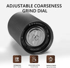 TIMEMORE Manual Coffee Grinder Stainless Steel Espresso Coffee Bean Grinder with Foldable Handle Chestnut C3 ESP PRO Internal Adjustable Setting, Double Bearing Positioning Black