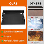 18" Full-Size Griddle Insert for Charbroil Performance 2 Burner 463625219 463625217 463673519 463673017 463673517, Flat Top Griddle for Charbroil Gas Grill, Replacement for G470-0002-W1 G470-0003-W1