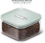 Caraway 1qt Glass Airtight Food Storage Container with Lid – Non-Toxic, BPA-Free Kitchen Storage Container – Stackable, Space-Saving Airtight Container for Dry Goods and More - Mist