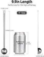 U-Taste Coffee Scoop 1 Tablespoon: 18/8 Stainless Steel Measuring Scooper for Ground Coffee, Bean, Powder, Espresso, 8.5in Extra Long Handle Metal Meaure Spoon for Canister, Jar (1Tbsp/15ml, Silver)