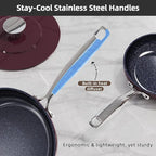 Nuwave Lux 13pc Forged Lightweight Cookware Set PFAS Free, Healthy G10 Duralon Ceramic Coating, Ultra Non-Stick, Stay-Cool Handles, Works on All Cooktops & Induction Ready