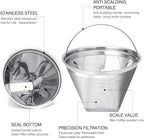 Reusable #4 Cone Shape Coffee Filter Permanent 6-10 Cup Stainless Steel Coffee Filter for Cuisinart Maker Ninja Coffee Bar Brewer -BPA Free