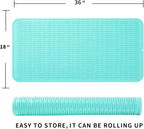 Silicone Dish Drying Mat for Multiple Usage,Easy clean,Eco-friendly,Heat-resistant Silicone Mat for Kitchen Counter or Sink,Refrigerator or Drawer Liner Mint 5XL 36inches x 18inches