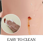 MOSAYT Vinyl Placemats Set of 6, Heat Resistant Place Mats 100% Waterproof Washable & Wipeable Faux Leather Reversible Table Mats for Kitchen Dining Party Indoor Outdoor, 12" x 17", Beige/Pink