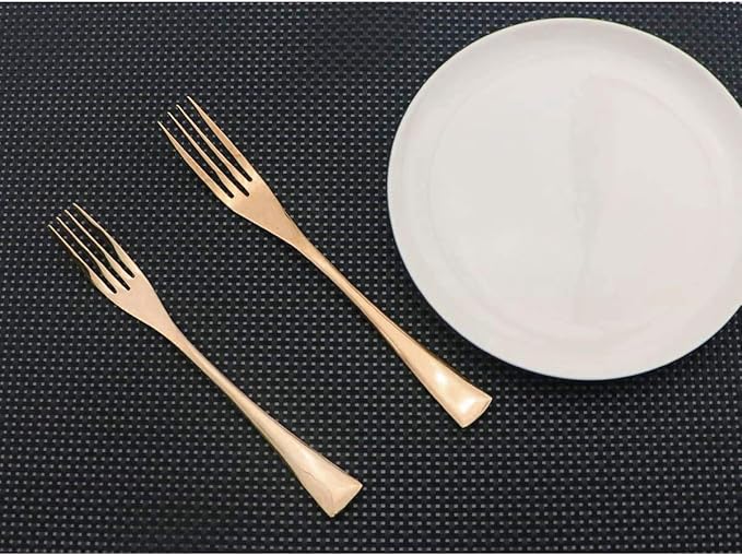 18/10 Stainless Steel Mirror Polished Copper Flatware Set,Dishwasher Safe,Service for 4