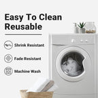 Laolitou Table Cloth Rectangle Linen Waterproof Textured White Tablecloth, Washable Wrinkle Free Spill Proof Fabric Tablecloths for Dining Table Farmhouse Kitchen Holiday, 60x104 Inch