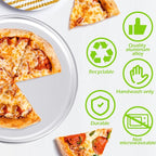 12 Pieces Pizza Pan Bulk Restaurant Aluminum Pizza Pan Set Round Pie Cake Plate Rust Free Cake Tray for Oven Baking Home Kitchen Restaurant Easy Clean(12 Inch)